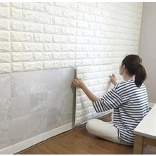 3D Tuğla Desenli Kendinden Yapışkanlı Duvar Paneli 58X38 cm