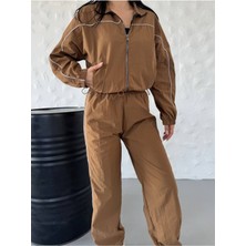 Biyeli Paraşüt Kumaş Eşofman Takım