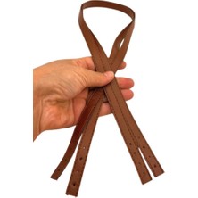 Angel Çanta Aksesuar Slim Model 70X1.2 cm Suni Deri Taba Renk Çift Çanta Sapı