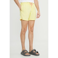 Altınyıldız Classics Erkek Sarı Standart Fit Normal Kesim Hızlı Kuruyan Yan Cepli Desenli Mayo