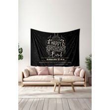 Kişiye Özel Doğum Günü Duvar Halısı, Happy Birthday Duvar Örtüsü, Doğum Günü Arka Fon