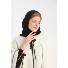 T-Crazy Knitwear Ince Dokuma Balaclava Fitilli Triko Örgü Kapüşonlu Bere, Tesettür Bere, Triko Başlık, Balaklava