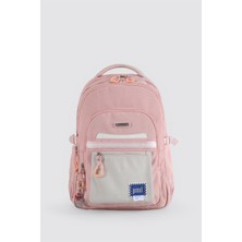 Ççs Su Geçirmez Kumaş Çocuk Çok Gözlü Pembe Ortopedik Sırt Okul Çantası 51928