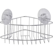 Köşe Duş Rafı – Vakumlu Sistem, Metalik Parlak