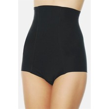 Kadın Siyah Dikişsiz Yüksek Bel Bel ve Karın Toparlayıcı Külot Korse 9050