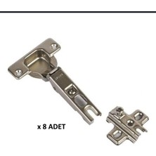 Kenzlife Düz Standart Menteşe Çelik 08 Adet Mobilya Kapakları Için