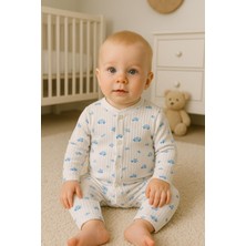 Araba Desenli %100PAMUK Bebek Tulum