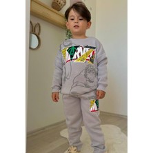 Çizgi Film Baskılı Alt Üst Erkek Çocuk 2li Takım