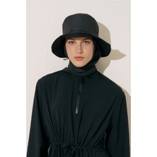 Eşarp Detaylı Bucket Şapka Siyah