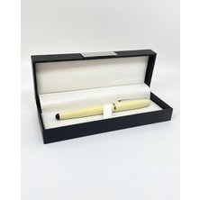 Pastel Krem Roller Kalem & Şık Siyah Kutu Seti