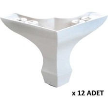 Kenzlife Mobilya Dolap Kanepe Ayağı Aslan Ayak Beyaz Plastik 12 Adet