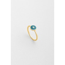 Minimal 18 Ayar Sarı Altın Kaplama Gümüş Yüzük