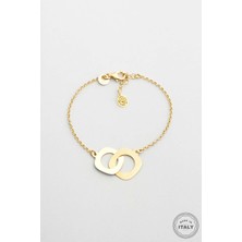 Çöl Güzeli 18 Ayar Sarı Altın Kaplama Gümüş 20 cm Tasarım Bileklik