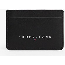 Erkek Siyah Cüzdan Tommy Hilfiger Baklava Desenli Kartlık Bölmeli Fermuarlı Model
