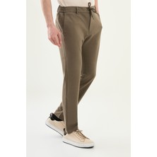 Çizgili Super Slim Fit Beli Lastikli Ipli Erkek Pantolon