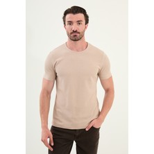 Desenli Slim Fit Kısa Kollu Pamuk Erkek T-Shirt