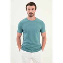 Desenli Slim Fit Kısa Kollu Pamuk Erkek T-Shirt