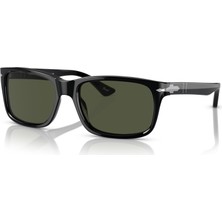 Persol 0PO3048S-95/31 58 Erkek Güneş Gözlüğü UV 400 Filtreli Siyah Dikdörtgen Çerçeve