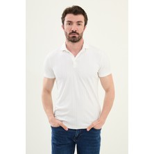Çizgili Slim Fit Polo Yaka Erkek T-Shirt