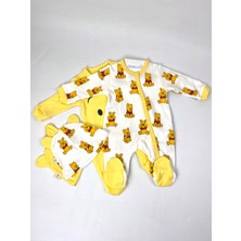bebekyol Ayı Winnie Sarı 2’li Bebek Takım Uzun Kollu Pamuklu Organik Yeni Sezon Yumuşak Dokulu