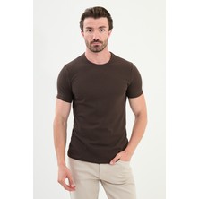 Desenli Slim Fit Kısa Kollu Pamuk Erkek T-Shirt