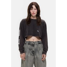 Otw Homme Girls Ls Crop Tshirt