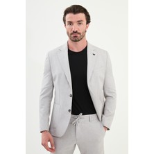 Kırçıllı Slim Fit Torba Cep Mono Yaka Erkek Takım Elbise