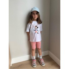 Karakter Baskılı T-Shirt ve Taytlı Alt Üst Kız Çocuk Takım (2-8 Yaş)