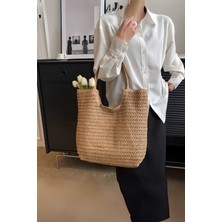 Ecrou Kare Formlu Omuz Çantası Kahve