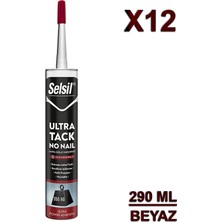 Selsil Ultra Tack Güçlü Montaj Yapıştırıcısı 290 ml Beyaz (12 Adet)