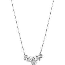 925 Ayar Gümüş Minimal Damlalar Kolye - 23178701