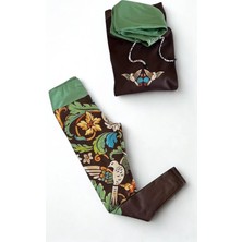 Tree Tone 3D Baskılı Özel Tasarım Premium Kalite Etnik Desen Hoodıe&tayt 2'li Takım