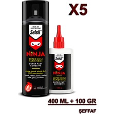 Selsil Ninja Hızlı Yapıştırıcı 400 ML+100 gr (5 Adet)