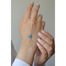 925 Ayar Gümüş Mineli Kalp Şahmeran - 45095501