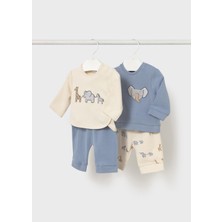 Mayoral Newborn Erkek Bebek Örme Set 4 Parçalı Mavi