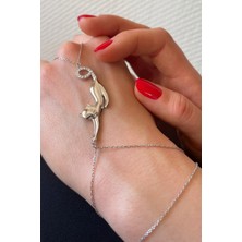 925 Ayar Gümüş Kedi Figürlü Şahmeran - 45097501