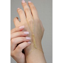 18K Altın Kaplamalı 925 Ayar Gümüş V Çavuş Model Şahmeran - 45096701