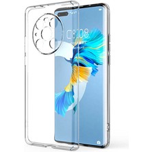 Huawei Mate 40 Pro Kılıf Mnc Kamera Korumalı Süper Silikon Kapak-Renksiz