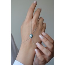 925 Ayar Gümüş Mineli Damla Nazar Şahmeran - 45095801