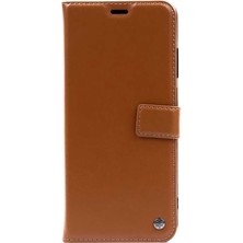 iPhone 13 Uyumlu Mnc Kar Deluxe Kapaklı Kılıf-Kahverengi