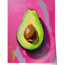 Çerçevesiz Poster, Avokado Pop Art, Mutfak Dekoru Poster No: 112540