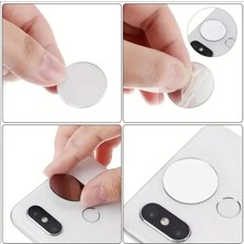 Dekor Süs Yuvarlak Ayna Gümüş 100X Adet Pleksi Dekoratif 3*3cm Ayna Pleksi Kendiden Yapışkanlı