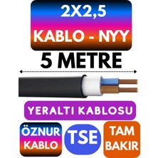 Öznur 2x2,5 nyy (Yeraltı Kablosu) Metre Seçenekli