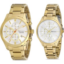 Ferrucci Fonksiyonlu Erkek Kol Saati Çelik Kadın Kol Saati Sevgili Kombin