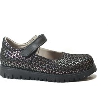 Onlo Ayakkabı 261 Hakiki Deri Siyah Cırtlı Ortopedik Kız Çocuk Okul Babet Ayakkabı