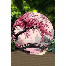 Japon Kiraz Çiçeği Temalı Uv Baskılı Mdf Duvar Süsü – 33X33 cm & 20X20 cm DT107
