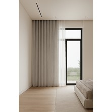 Jakar Fon Perde - Bej - Pileli Dikim - 1x2,5 Pile - Jkr 633