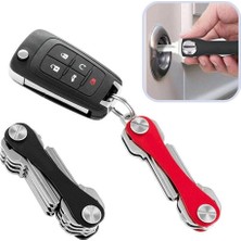 Zhltools Pratik Akılllı Anahtarlık Anahtar Düzenleyici Kompakt Aparat Siyah
