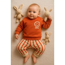 Ciobaby Erkek Bebek Takımı Smile Yazı Baskılı