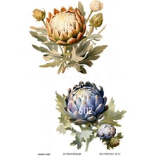 6112 Çiçek Desenli Pirinç Dekopaj 30X42